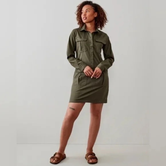 ❌SOLD❌NWT ROOTS shirt dress - Picture 2 of 6